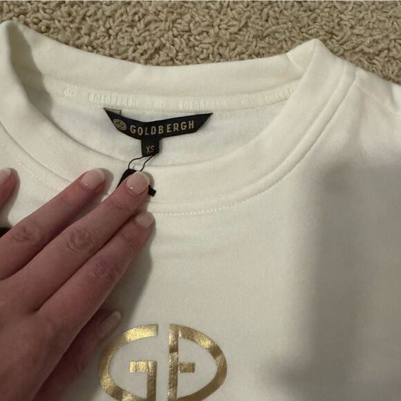 Goldbergh April Sweater Crewneck Sweatshirt NWT size XS white Black and Grey - Picture 5 of 7